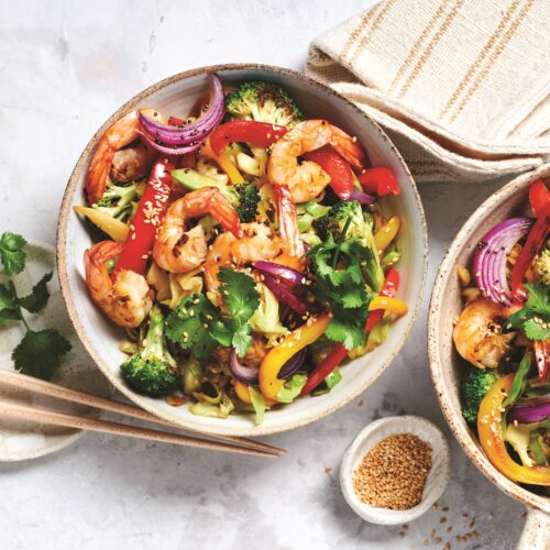 Prawn and capsicum stir-fry