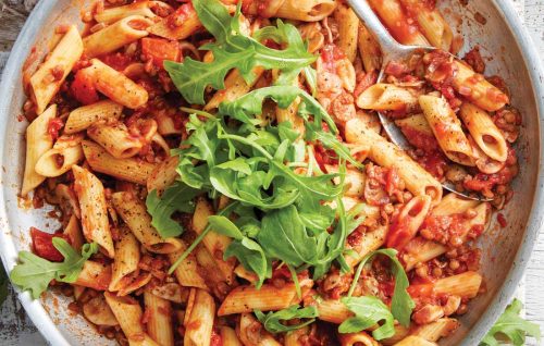 Quick lentil pasta