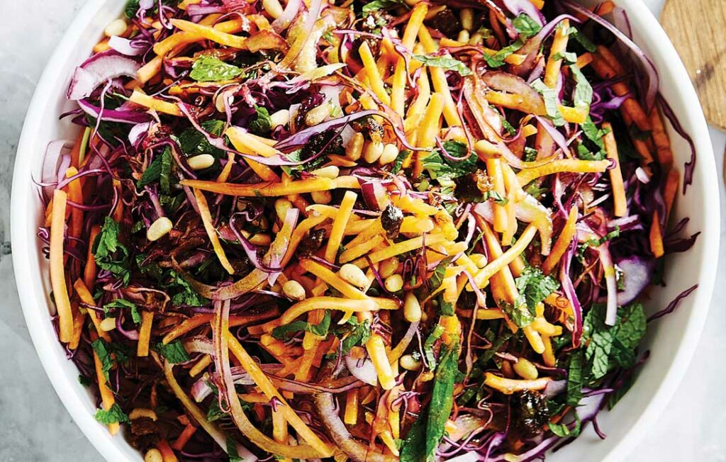 Carrot slaw with turmeric dressing Carrot slaw with turmeric dressing