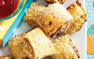 Chicken and veg sausage rolls