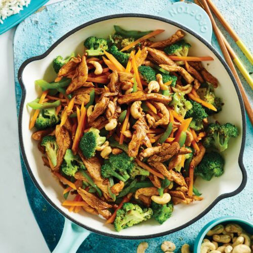 Honey soy chicken and broccoli stir-fry