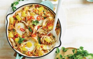 Thai-style chicken with pineapple rice