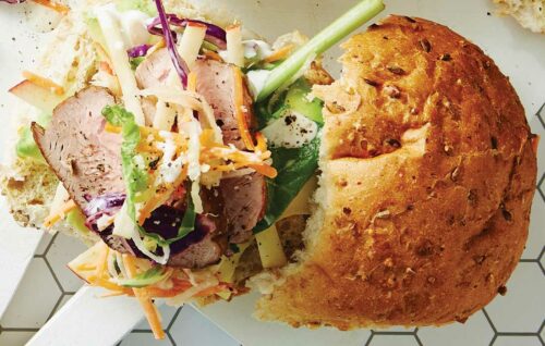 Spiced pork sliders with apple coleslaw