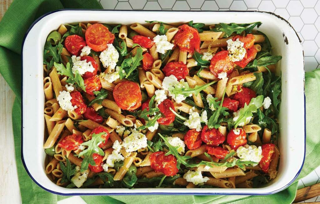 Roasted tomato, ricotta and olive pasta Roasted tomato, ricotta and olive pasta