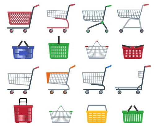 Shopping trolleys and carts