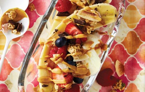Banana split sundae