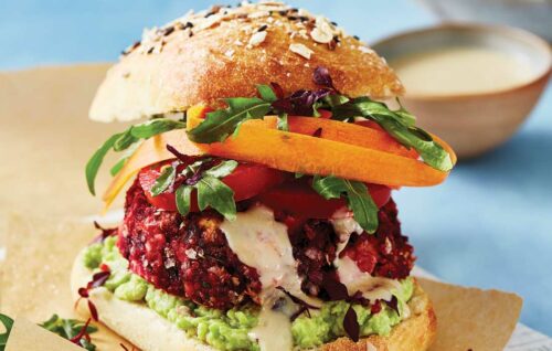 Quinoa and beetroot burgers