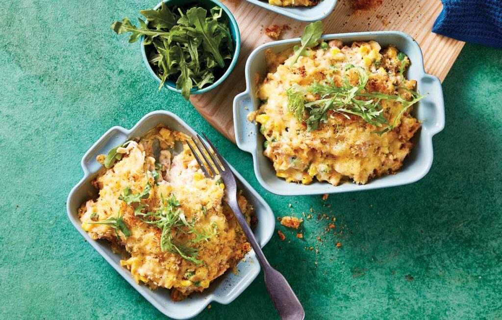 Crispy tuna and pasta bake Crispy tuna and pasta bake