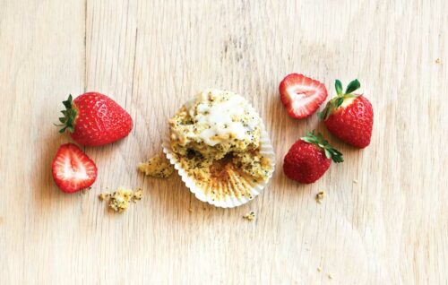Lemon and poppy seed cheesecake muffins