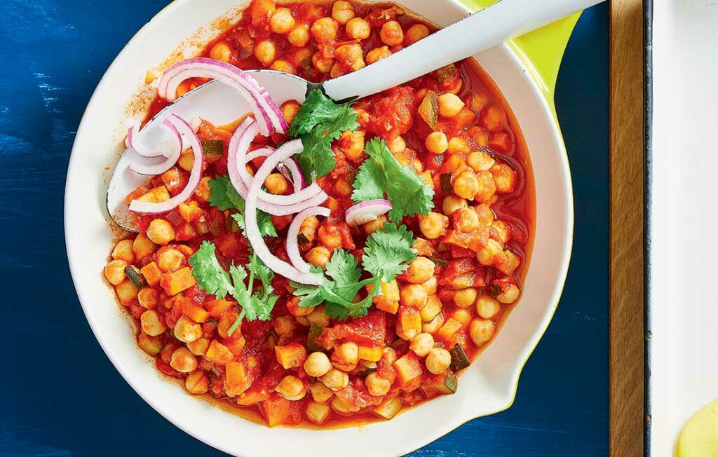 Spiced chickpea ‘baked beans’ Spiced chickpea ‘baked beans’
