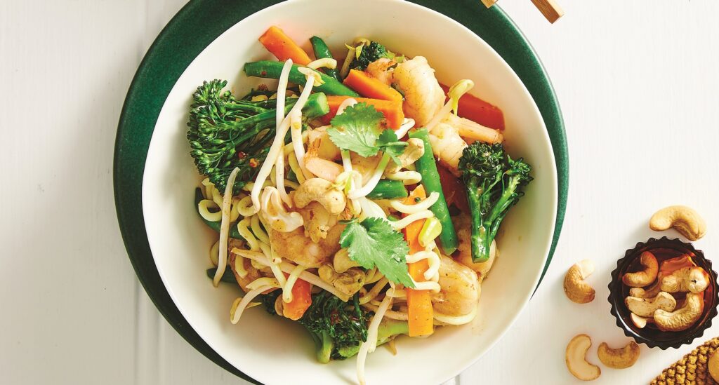 Prawn laksa stir-fry prawn laksa stir fry