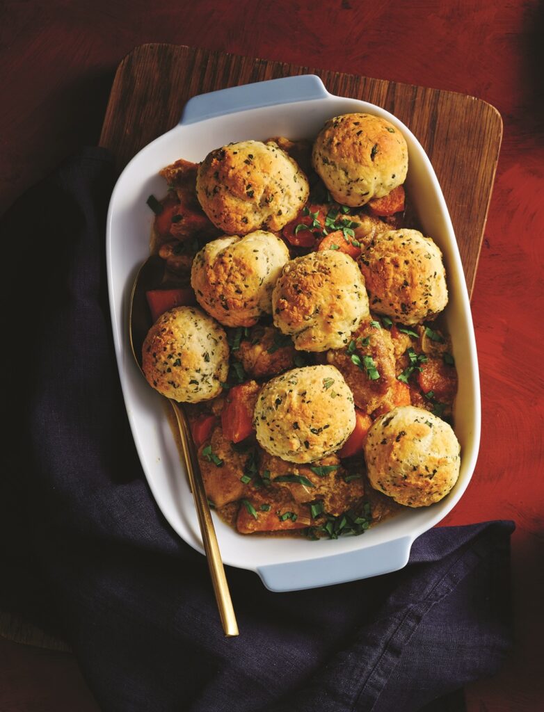 Chicken casserole with tarragon dumplings Chicken casserole with tarragon dumplings