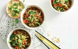 Beef and vegie stir-fry