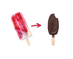 DIY fruit popsicle instead of a chocolate-coated ice-cream DIY fruit popsicle instead of a chocolate-coated ice-cream