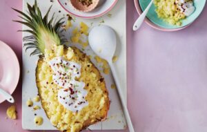 Lime coconut chilli pineapple granita