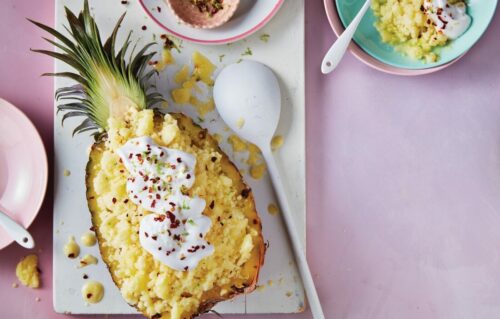 Lime coconut chilli pineapple granita