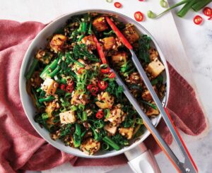 Tofu and vegetable fried rice