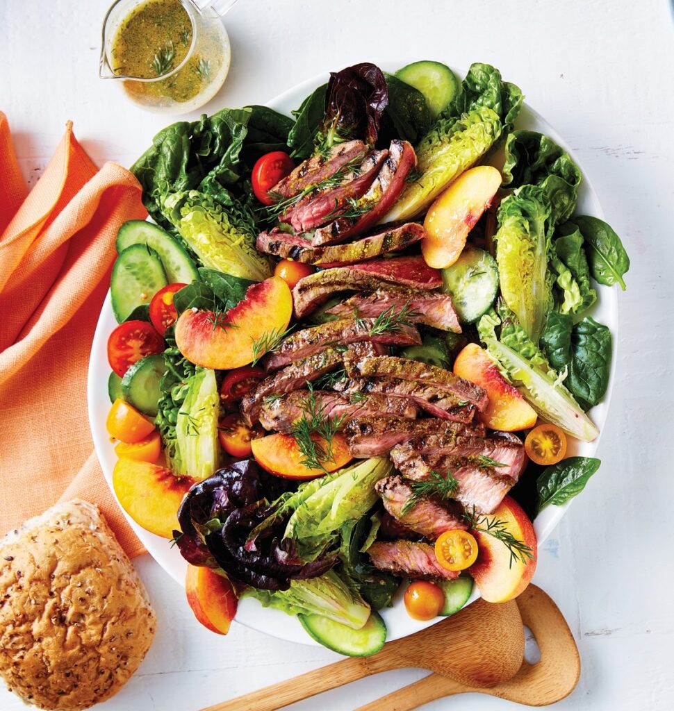 Chargrilled beef with summer salad Chargrilled beef with summer salad