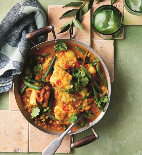 Turmeric fish and coconut curry