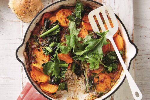 Sweet potato and onion Spanish omelette