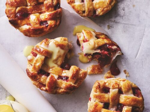 Rhubarb custard pies