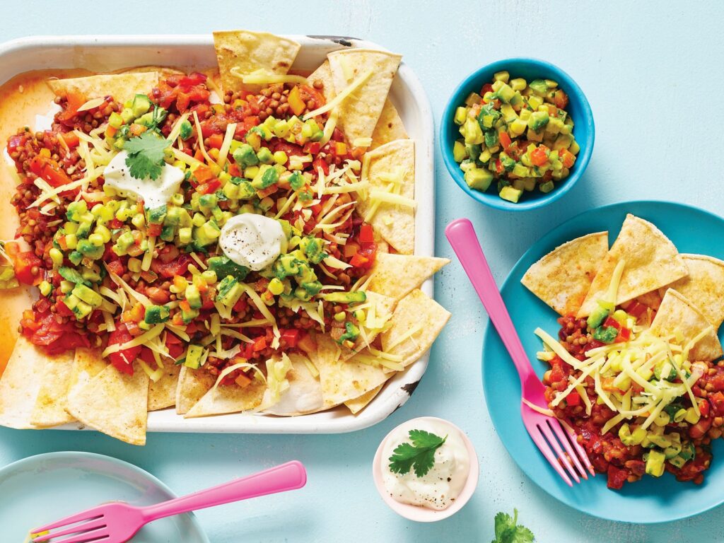 Bean and lentil nachos Bean and lentil nachos