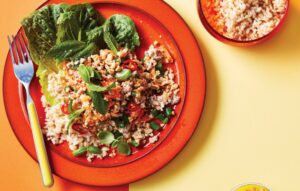 Pork and tofu larb