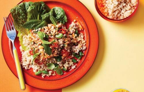 Pork and tofu larb