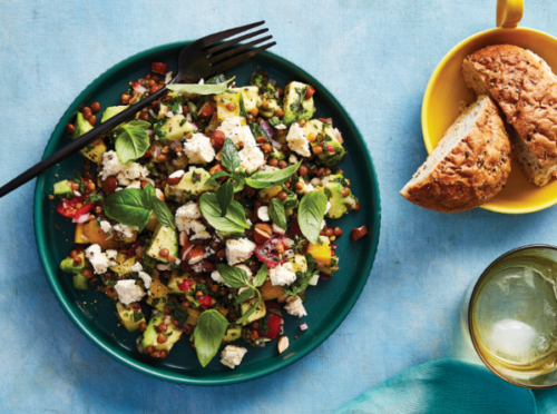 Herby lentil salad