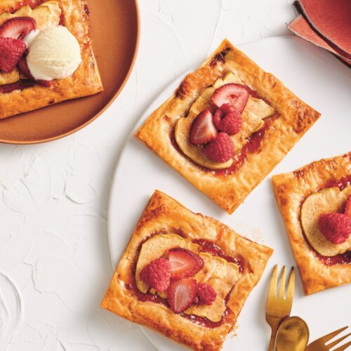 Apple and mixed berry galette