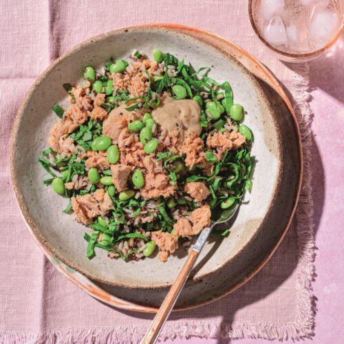 Bean, tuna and hummus bowl