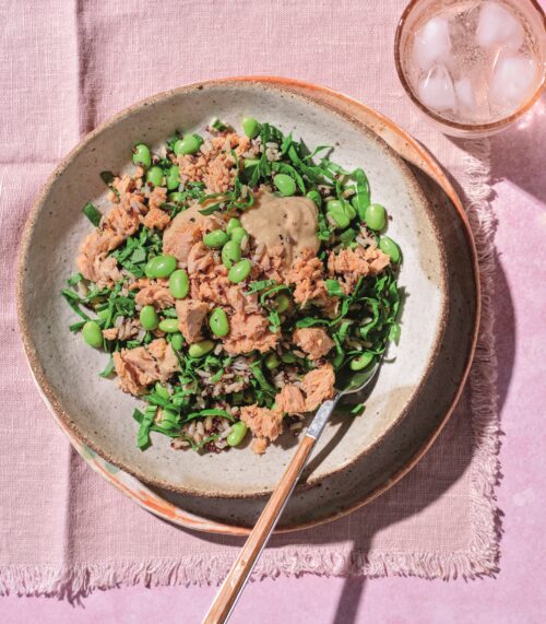 Bean, tuna and hummus bowl