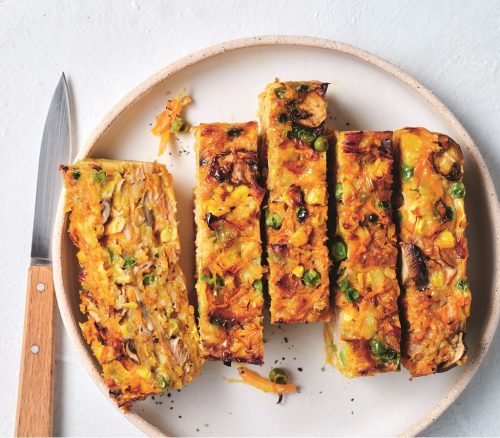 Cheesy ham 'n' veg loaf