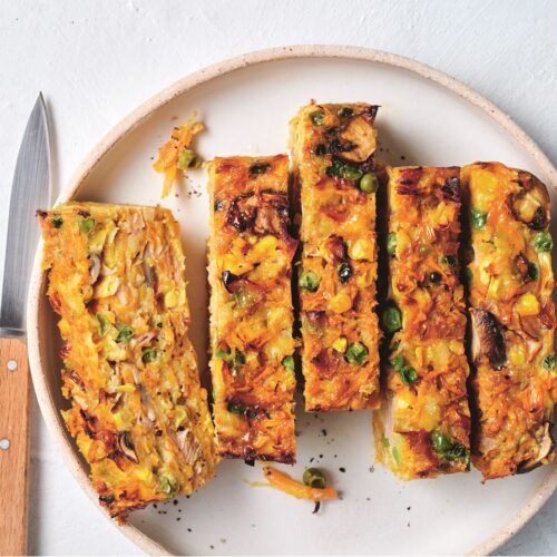 Cheesy ham ‘n’ veg loaf