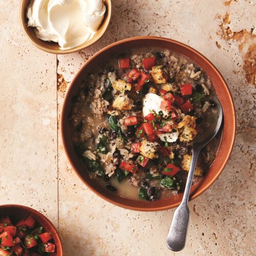 Black bean and rice soup