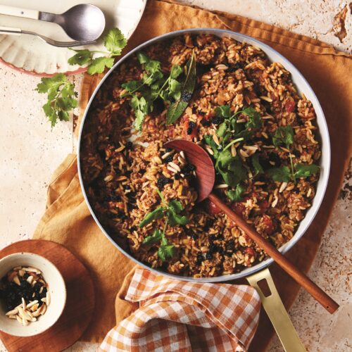 Spicy Indian mince and rice