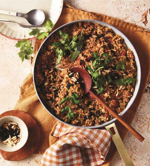 Spicy Indian mince and rice