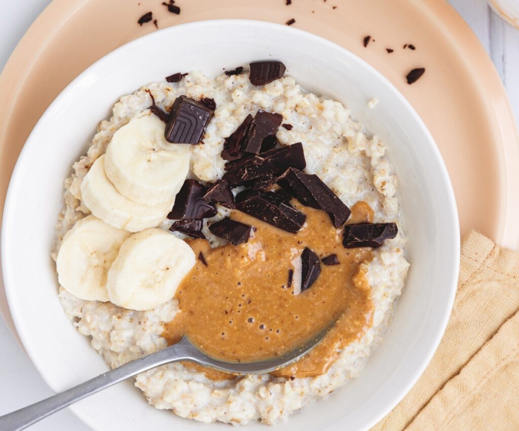 Choc-banana porridge