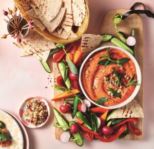 Cottage cheese and roasted red pepper dip