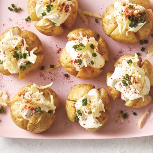 Mini baked potatoes