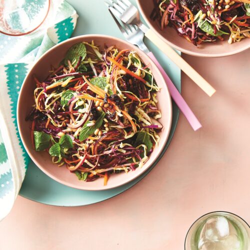 Carrot slaw with turmeric dressing
