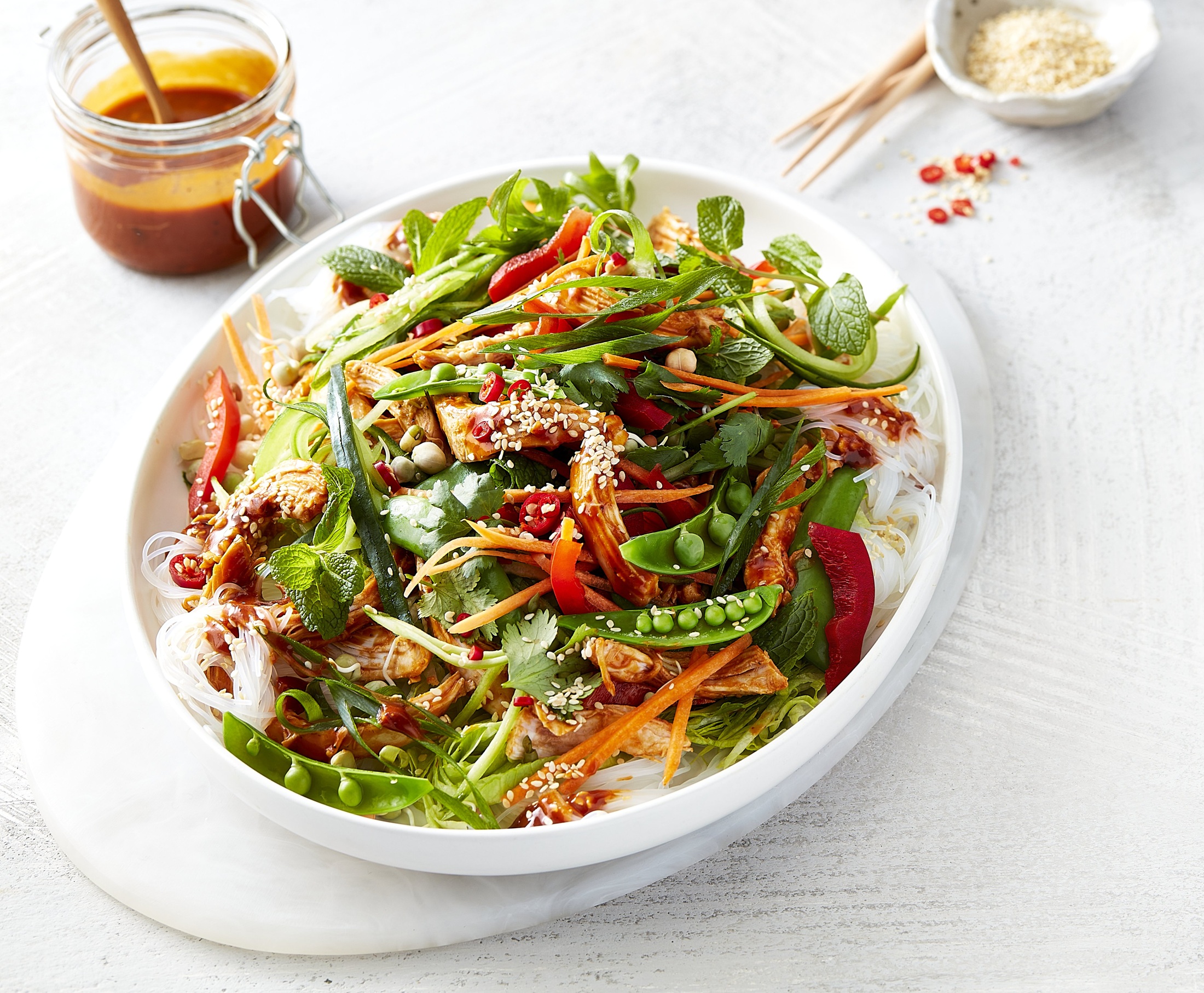 Bang bang chicken salad