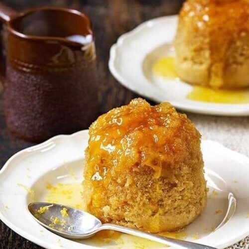 Healthier syrup sponge puddings