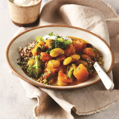 Turmeric butter bean and pumpkin curry