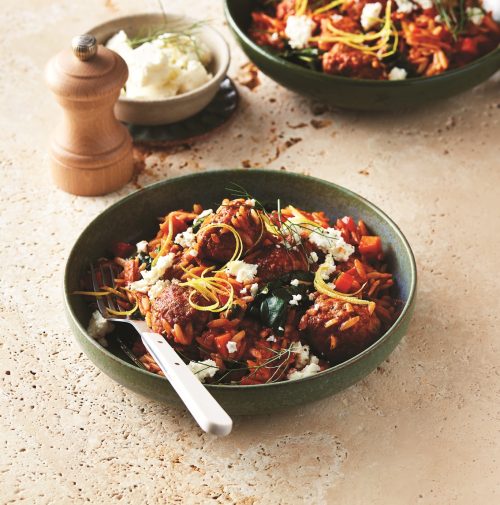 Gluten-free baked Greek-style meatballs