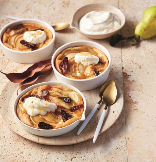 Pear and fig clafoutis
